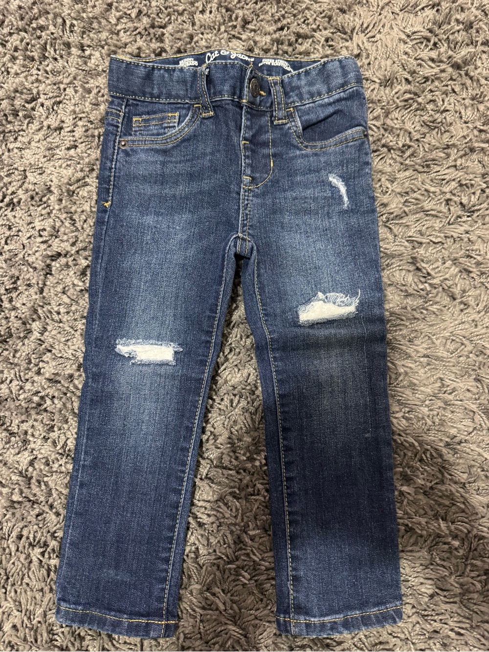 Cat & Jack Dark Blue Distressed Skinny Jeans